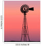 Windmill Silhouette Sunset Wall Mural