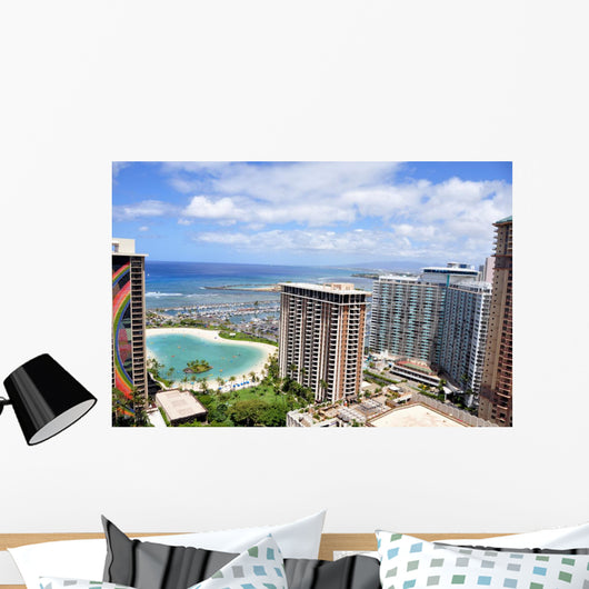 Waikiki Beach Oahu Hawaii Wall Mural