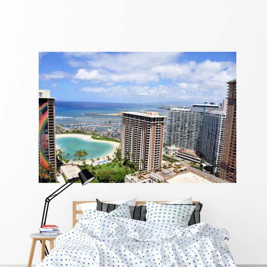 Waikiki Beach Oahu Hawaii Wall Mural