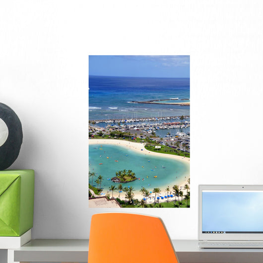 Waikiki Beach Oahu Hawaii Wall Decal