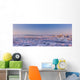 Aerial View Of Downtown Anchorage At Sunset Wall Mural