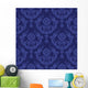 Luxury Blue Floral Damask Wall Decal