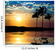 Sunset Beach and Palm Tree Wall Mural