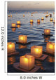 Annual lantern floating ceremony during sunset at Ala Moana Wall Mural