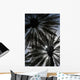 Silhouette Of Date Palm Trees In Oasis Wall Mural