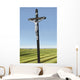 A crucifix on farmland;Saskatchewan canada Wall Mural