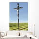 A crucifix on farmland;Saskatchewan canada Wall Mural