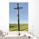 A crucifix on farmland;Saskatchewan canada Wall Mural