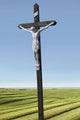 A crucifix on farmland;Saskatchewan canada Wall Mural