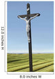 A crucifix on farmland;Saskatchewan canada Wall Mural