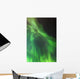A green northern lights corona Wall Mural