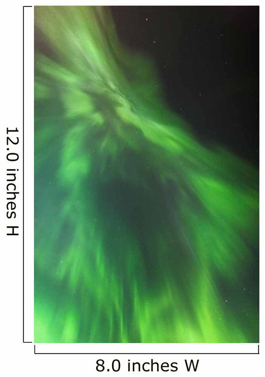 A green northern lights corona Wall Mural