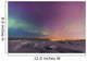 Northern lights shine above city skyline in this nighttime view Wall Mural