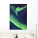 A green northern lights corona Wall Mural