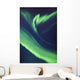 A green northern lights corona Wall Mural
