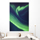 A green northern lights corona Wall Mural