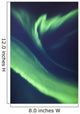 A green northern lights corona Wall Mural