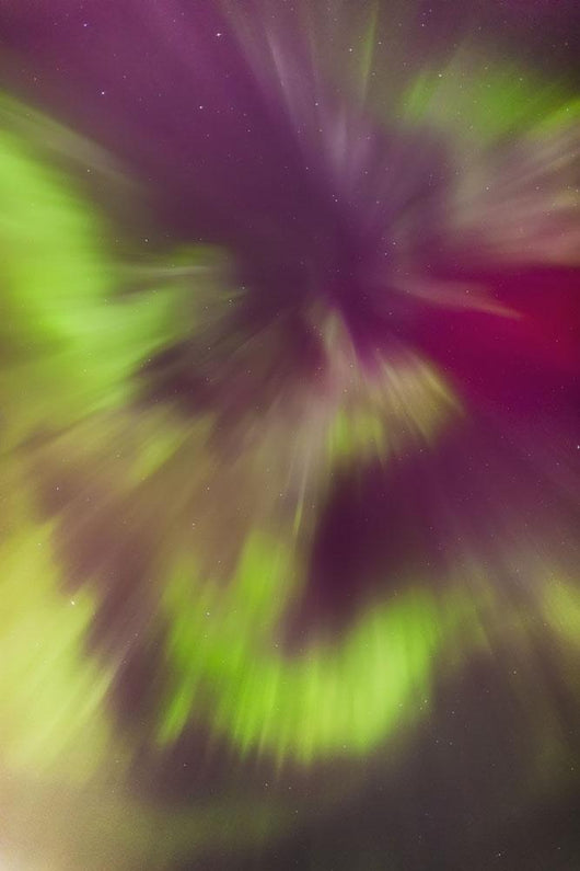 A Green And Magenta Northern Lights Corona Wall Mural