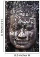 A face sculpture on a stone wall at angkor wat;Cambodia Wall Mural