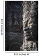 Face sculptures on stone walls at angkor wat;Cambodia Wall Mural