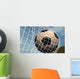 soccer ball goal against network Wall Mural