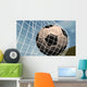 soccer ball goal against network Wall Mural