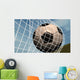 soccer ball goal against network Wall Mural
