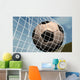 soccer ball goal against network Wall Mural