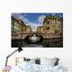 Russia, Saint-Petersburg, Bridges of Winter Channel near The Erm Wall Mural