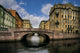 Russia, Saint-Petersburg, Bridges of Winter Channel near The Erm Wall Mural