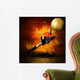 Football player in fires flame on the outdoors field Wall Mural
