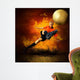 Football player in fires flame on the outdoors field Wall Mural