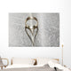 Close up of a gold ring with the shadow of an heart Wall Mural