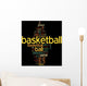 Basketball concepts on black background Wall Mural