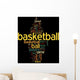 Basketball concepts on black background Wall Mural