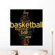 Basketball concepts on black background Wall Mural