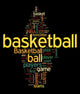 Basketball concepts on black background Wall Mural