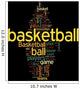 Basketball concepts on black background Wall Mural