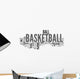 Basketball Concepts on White Background Wall Decal