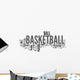 Basketball Concepts on White Background Wall Decal