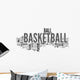 Basketball Concepts on White Background Wall Decal