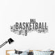 Basketball Concepts on White Background Wall Decal