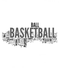 Basketball Concepts on White Background Wall Decal