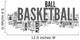 Basketball Concepts on White Background Wall Decal
