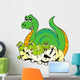 Dinosaur Mom With Cute Babies Wall Decal