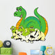 Dinosaur Mom With Cute Babies Wall Decal