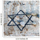 A star of david etched and painted on a rock with stones laying on it Wall Mural