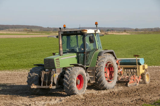 Tractor Sowing Spring Barley