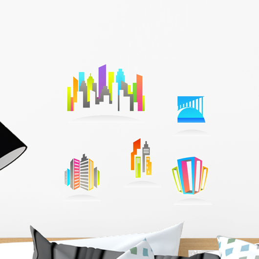 Real estate and construction icons / logos - 3 Wall Decal