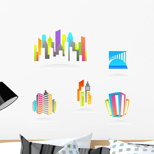 Real estate and construction icons / logos - 3 Wall Decal